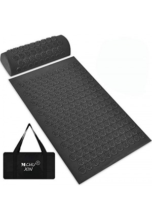Acupressure Mat and Neck Pillow Set Back and Neck,Include Acupressure Yoga Mat + Pillow, Equipped with a Gift Backpack for Easy Carrying
