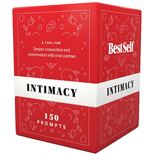 Intimacy Deck by BestSelf — 150 Engaging Conversation Starters for Couples to Strengthen Their Relationship, Romance, Trust, Openness and Vulnerability — Best Couple Card Game and Romantic Gift