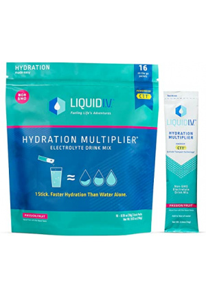 Liquid I.V. Hydration Multiplier - Passion Fruit - Hydration Powder Packets | Electrolyte Drink Mix | Easy Open Single-Serving Stick | Non-GMO