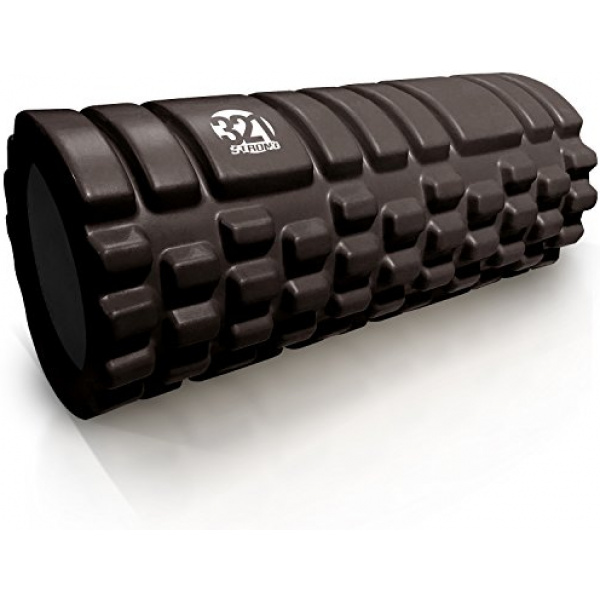 321 STRONG Foam Massage Roller - Deep Tissue Massager For Your Muscles & Back, Black