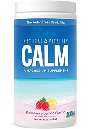 Natural Vitality Calm #1 Selling Magnesium Citrate Supplement, Anti-Stress Magnesium Supplement Drink Mix Powder- Raspberry Lemon, Vegan, Gluten Free and Non-GMO (Package May Vary), 16 oz 113 Servings