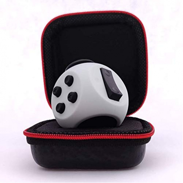 PILPOC theFube Fidget Cube - Deluxe Authentic Fidget Toys for Adults & Kids - Premium Protective Case, Stress Cube, Anxiety Toys, ADHD, OCD, Autism. Quiet Sides & Fidget Clicker Toy (Gray)