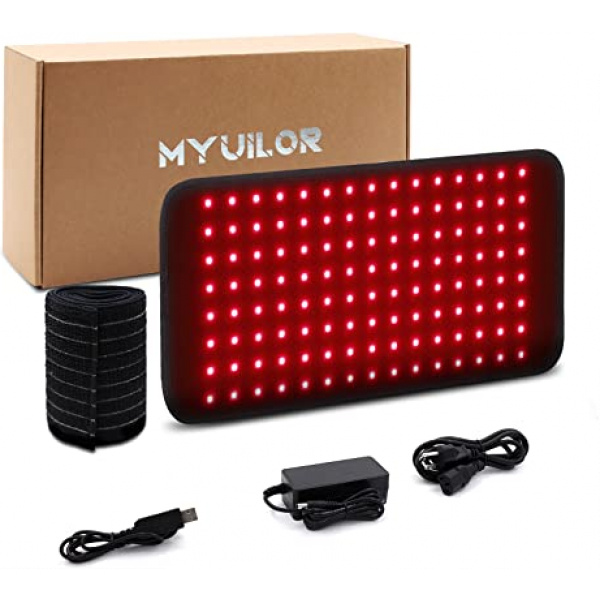 Myuilor Red Light Therapy Belt Body Wrap Wearable 660nm and 850nm LED Infrared Red Light Therapy Wrap for Knee Feet Joints Muscle Pain Relief Deep Healing Flexible Red Light Therapy Device