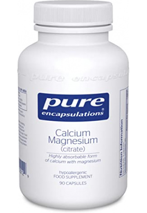 Pure Encapsulations Calcium Magnesium (Citrate) | Supplement for Bone Strength, Muscle Cramp and Tension Relief, Teeth, and Cardiovascular Health* | 90 Capsules