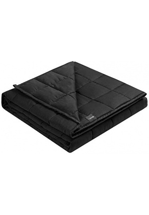 ZonLi Weighted Blanket (60''x80'',20lbs, Black) Cooling Weighted Blanket for Adults, High Breathability Heavy Blanket, Soft Material with Premium Glass Beads, Calm Sleeping for Adult and Kids